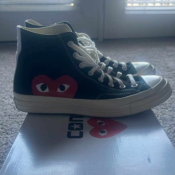 Converse Play Comme des Garcons black, unisex, mens size 10